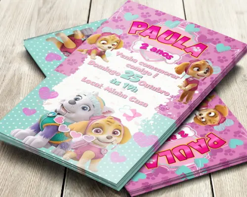 Convite Impresso Patrulha Canina