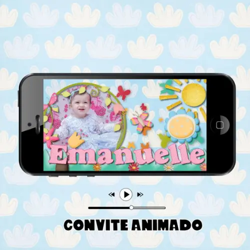 Convite de Aniversário Animado- Jardim Encantado