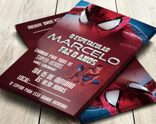 Convite Impresso Homem Aranha