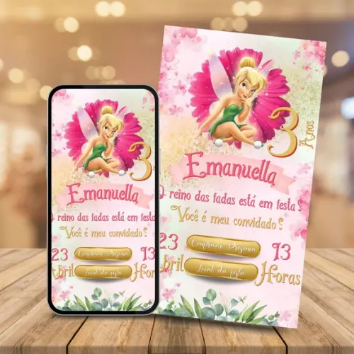 Convite Digital Interativo Tinkerbell