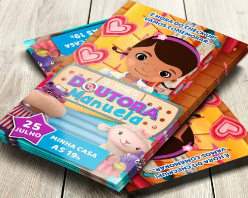 Convite Impresso Doutora Brinquedos