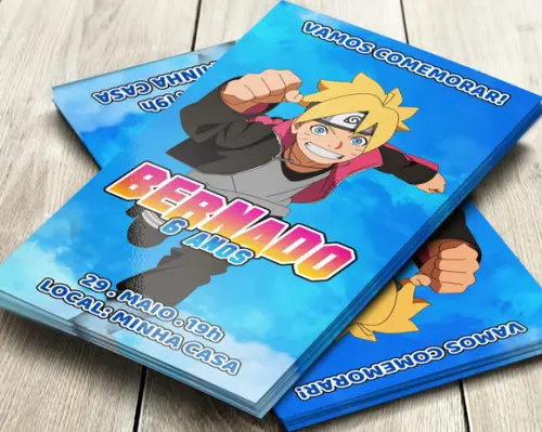 Convite Impresso Boruto