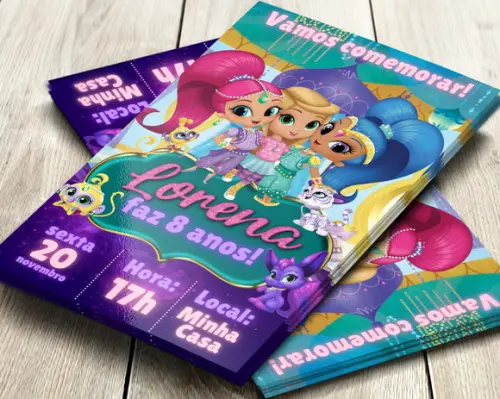 Convite Digital Shimmer e Shine