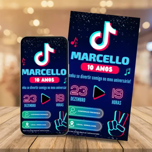 Convite Digital Interativo Tiktok