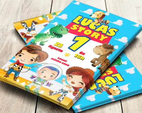 Convite Digital Toy Story Cute