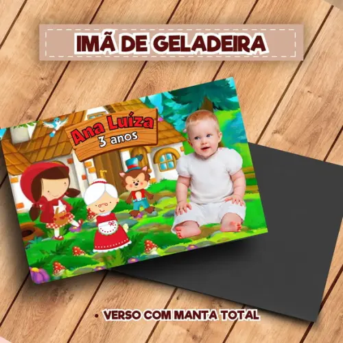 Imã de Geladeira Personalizado Chapeuzinho Vermelho