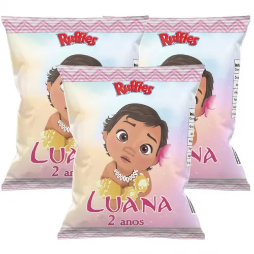 Embalagem para Salgadinho Moana Baby