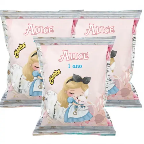 Embalagem para Salgadinho Alice Cute