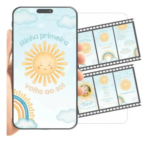 Convite Animado Primeira Volta ao Sol