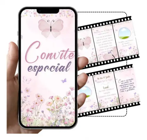 Convite Animado Jardim das Borboletas