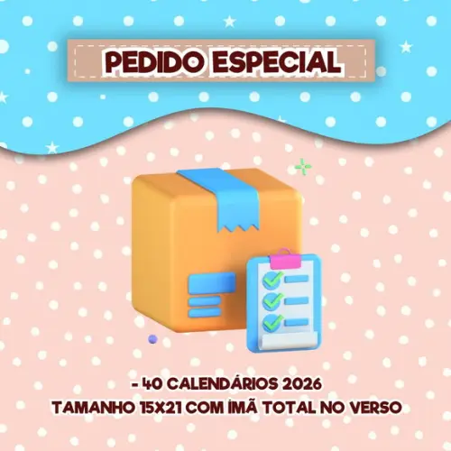 40 Calendários 2026 (imã de Geladeira)