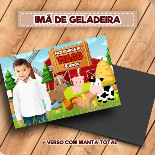 Imã de Geladeira Personalizado Fazendinha