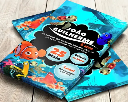 Convite Digital Procurando Nemo
