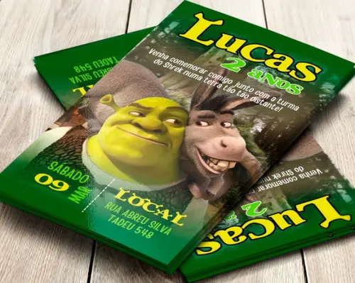 Convite Impresso Shrek