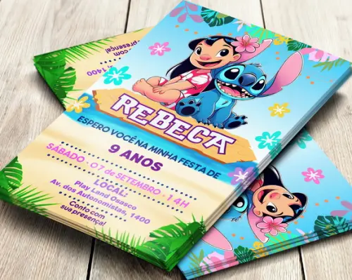 Convite Digital Lilo e Stitch