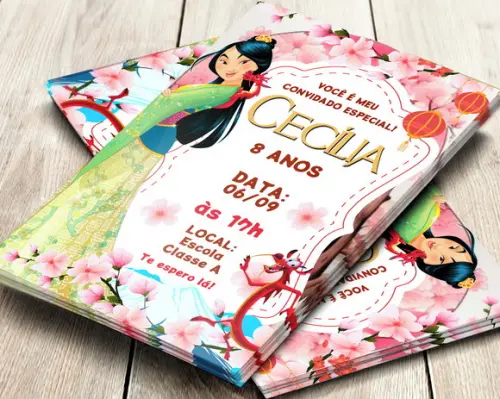 Convite Digital Mulan