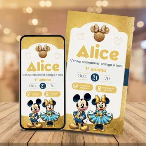 Convite Digital Interativo Mickey