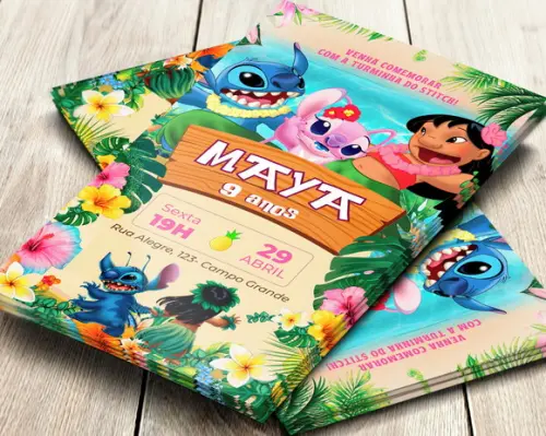 Convite Digital Lilo e Stitch