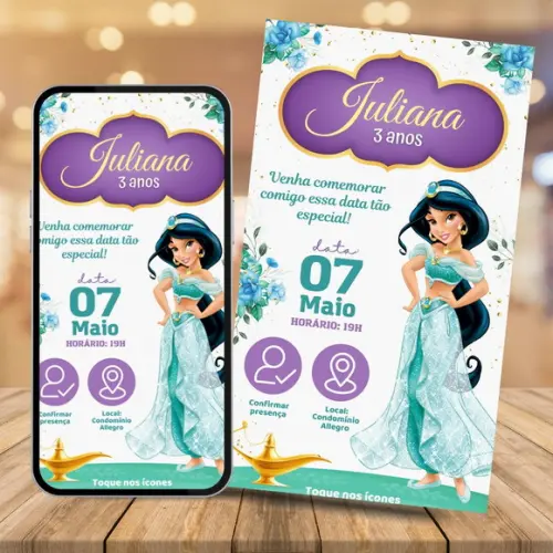 Convite Digital Interativo Jasmine