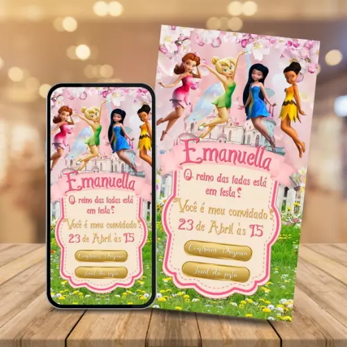 Convite Digital Interativo Tinkerbell