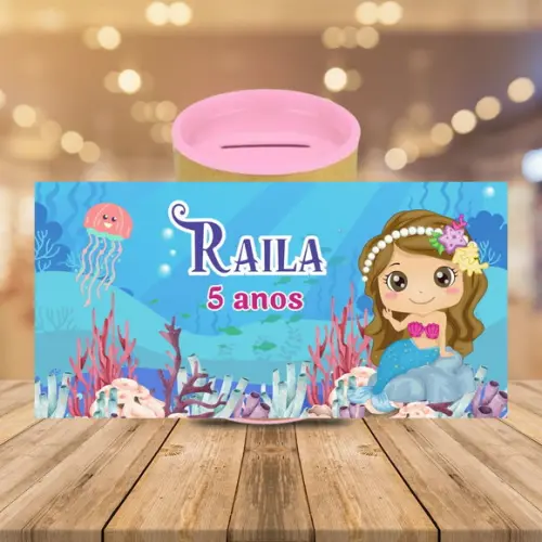 Adesivo para Cofrinho Sereia