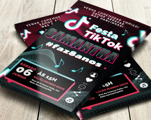 Convite Impresso Tiktok