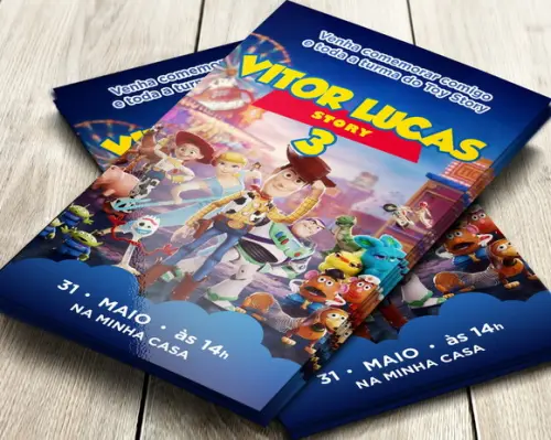 Convite Impresso Toy Story
