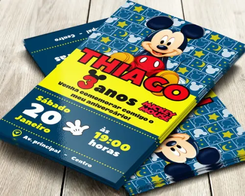 Convite Impresso Mickey