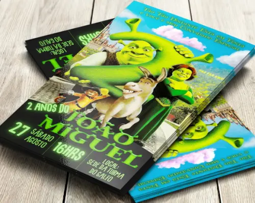 Convite Impresso Shrek