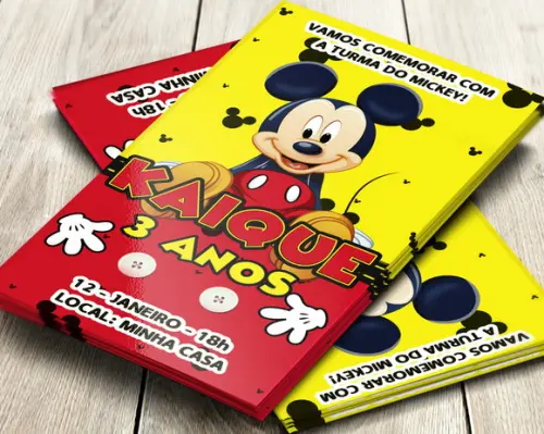 Convite Impresso Mickey