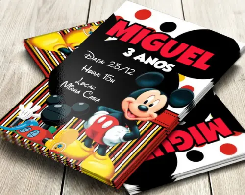 Convite Impresso Mickey