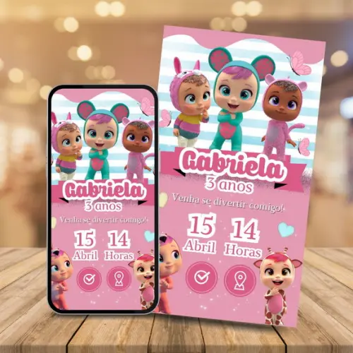 Convite Digital Interativo Cry Babies