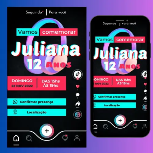Convite Digital Interativo Tiktok