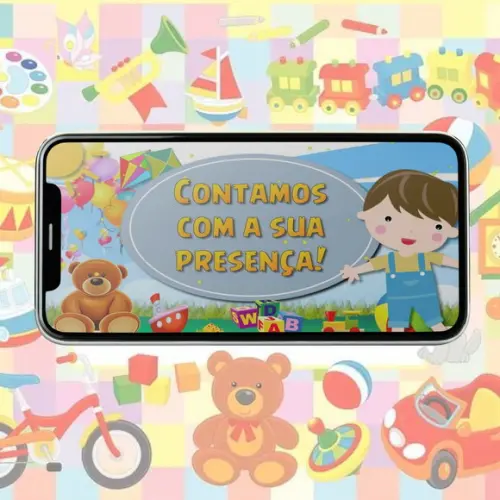 Convite Animado Brinquedos
