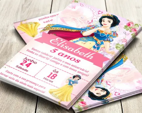 Convite Digital Branca de Neve