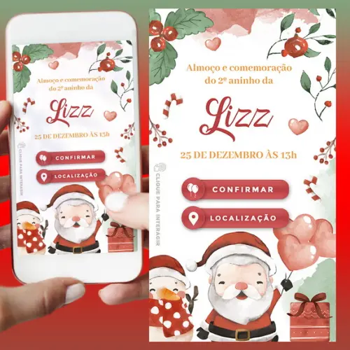 Convite Digital Interativo Natal