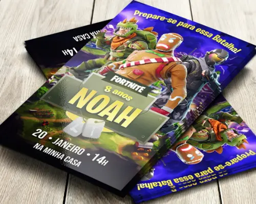 Convite Digital Fortnite