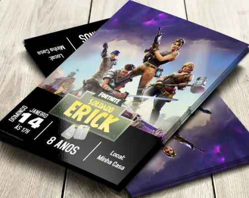 Convite Digital Fortnite