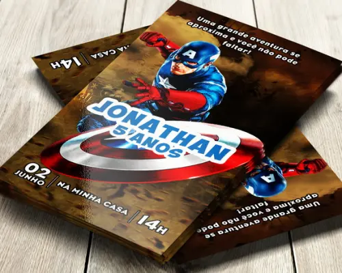 Convite Digital Capitão América