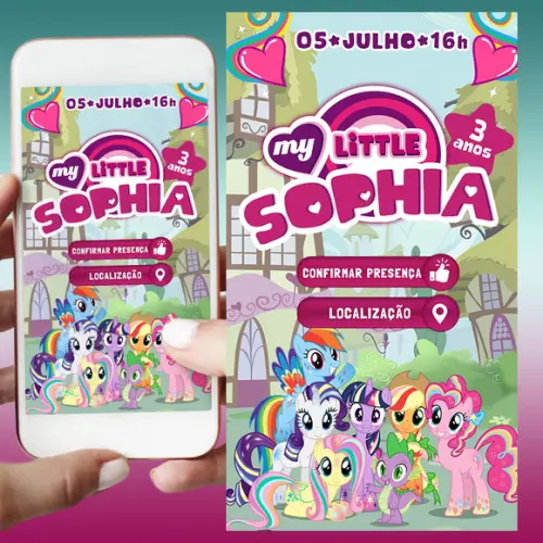Convite Digital Interativo My Little Pony