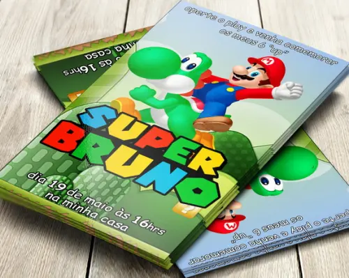 Convite Digital Mario Bros