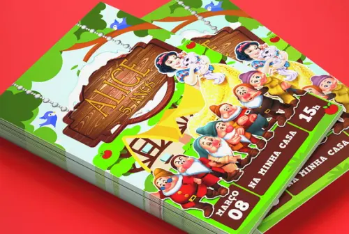 Convite Digital Branca de Neve