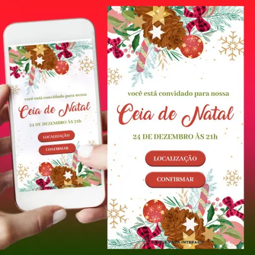 Convite Interativo Ceia de Natal