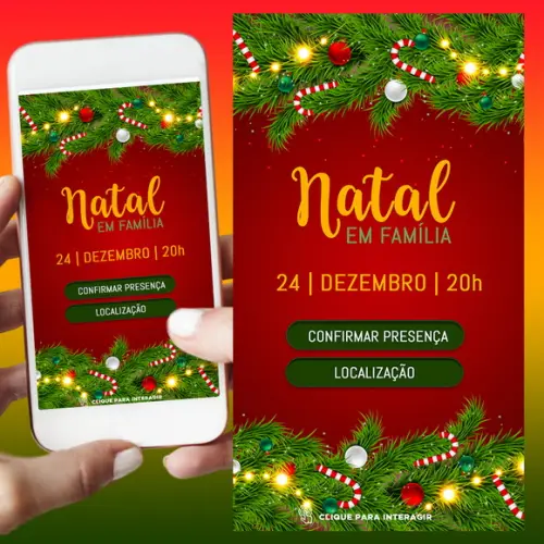 Convite Interativo Ceia de Natal