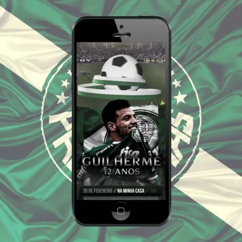 Convite de Aniversário Animado- Time de Futebol