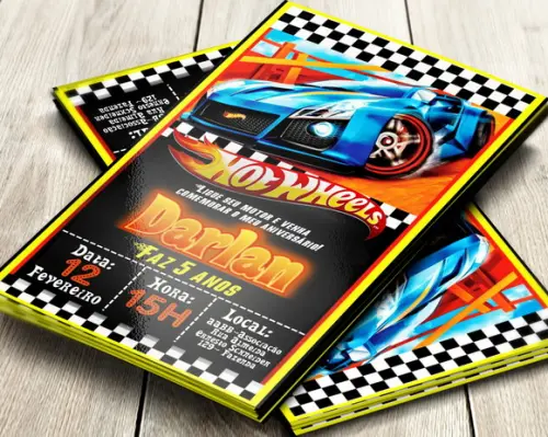 Convite Digital Hot Wheels