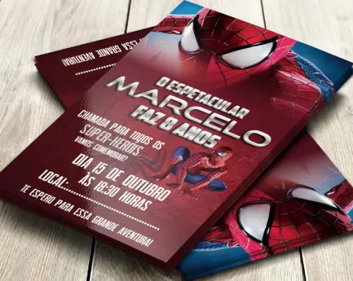 Convite Digital Homem Aranha
