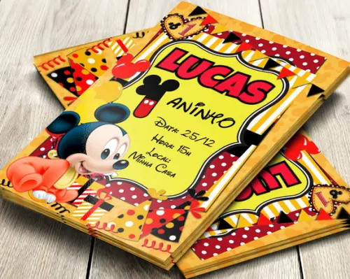 Convite Digital Mickey Baby