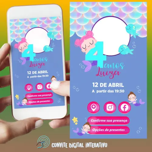 Convite Digital Interativo Sereia