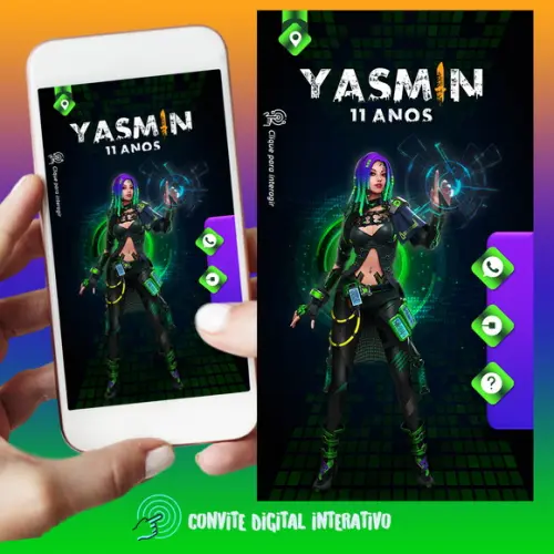 Convite Digital Interativo Freefire